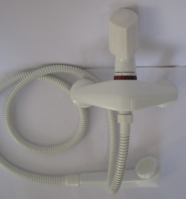 Egro Duschwannenarmatur Duscharmatur Set mit schweizer Anschlüsse WEISS