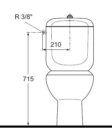 IDEAL STANDARD KIMERA Keramik-Spülkasten Einlauf oben rechts o. links Jasmin