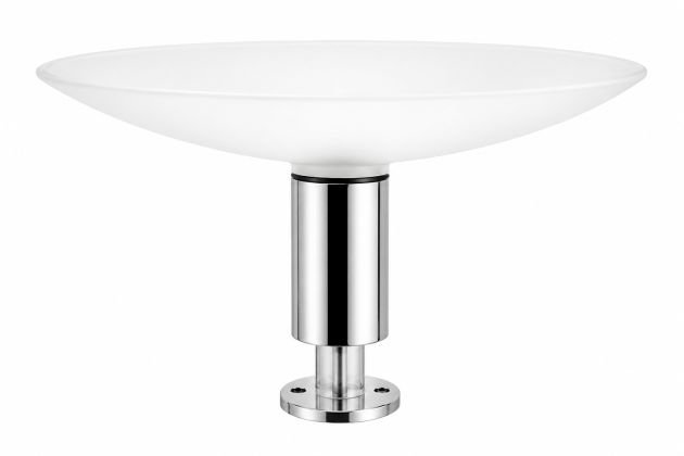 Ideal Standard Guest Seifenschale Glas-Schale Ablage Chrom Kristallglas mattiert (A2971AA / 08631019000)