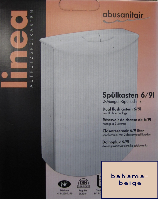 ABUSANITAIR LINEA Spülkasten BAHAMA-BEIGE