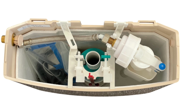 SANIT ABUSANITAIR LINEA Spülkasten Bahamabeige Beige Aufputzspülkasten Start-Stop 6–9L Aufputz Toilettenspülung Kastenspüler Klospülung