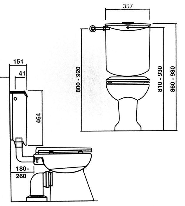 SANIT ABUSANITAIR LINEA Spülkasten Bahamabeige Beige Aufputzspülkasten Start-Stop 6–9L Aufputz Toilettenspülung Kastenspüler Klospülung