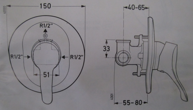 Ceramix No.1 Unterputz-Armatur Duscharmatur Brausebatterie Edelmatt
