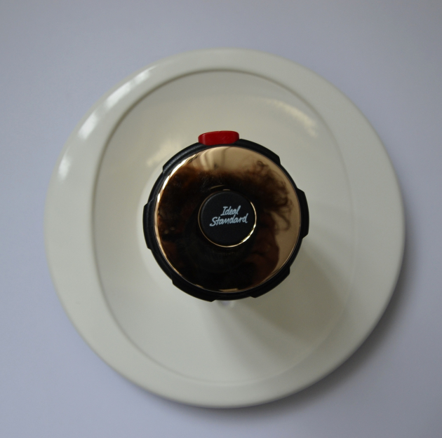 Bausatz 2 - Idealux Oberteile Unterputz-Armatur Weiss-Edelmessing