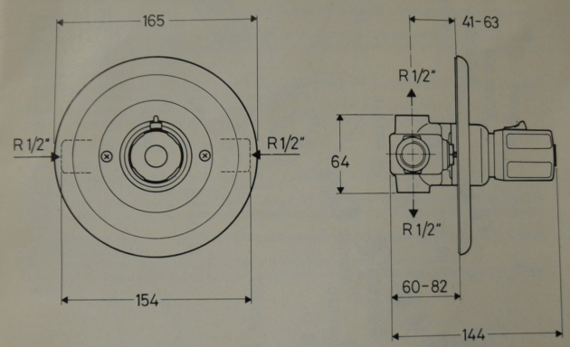 Bausatz 2 - Idealux Junior Oberteile Unterputz-Armatur Chrom-Edelmessing