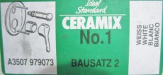 Bausatz 2 - Ceramix No.1 Oberteile Unterputz-Badewannenarmatur WEISS