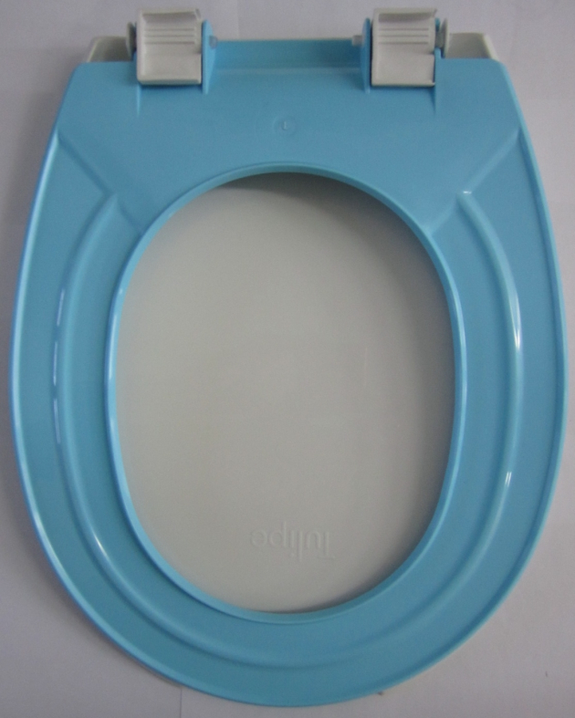 O.W.O. WC-Sitz Toilettensitz WC-Brille WC-Deckel Weiss/Hell-Blau