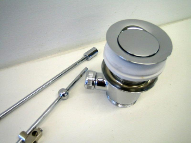 Zugknopf-Ablaufgarnitur Chrom