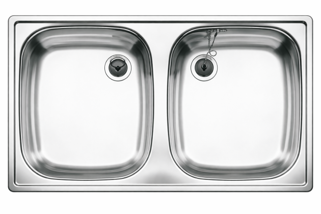 BLANCO TOP ED 8x4 Doppelbecken Spüle Einbauspüle Küchenspüle Edelstahl 78 x 43,5 cm