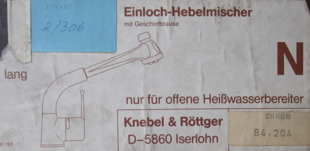 KURI Küchenarmatur Armatur Spültischarmatur Niederdruck mit Brause Mocca Chrom