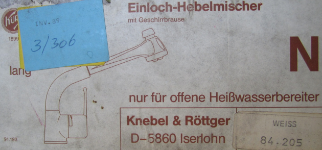 KURI Küchenarmatur Spültischarmatur Niederdruck mit Brause Weiss