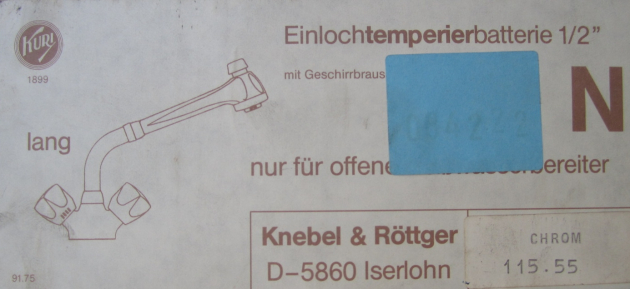 KURI Küchenarmatur Armatur Spültischarmatur Niederdruck mit Brause Mocca Chrom