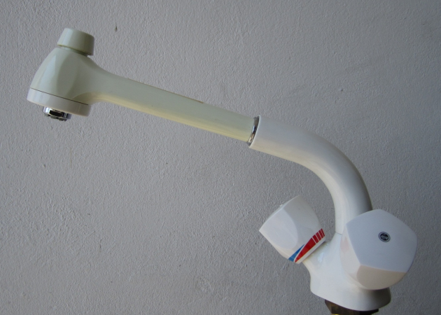 KURI Küchenarmatur Armatur Spültischarmatur Niederdruck mit Brause Weiss