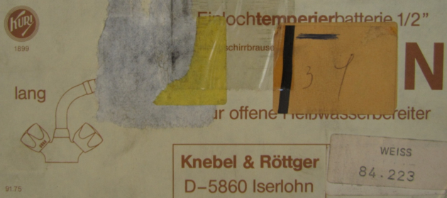 KURI Küchenarmatur Armatur Spültischarmatur Niederdruck mit Brause Weiss