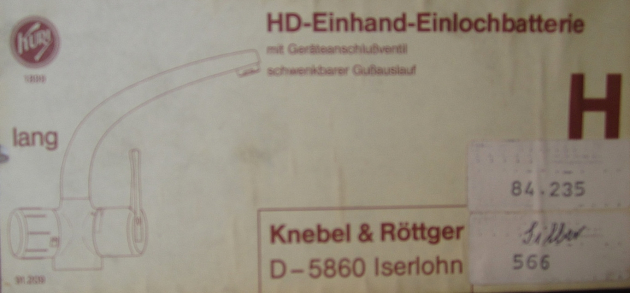 KURI Küchenarmatur mit Geräteanschlussventil Silber Grau