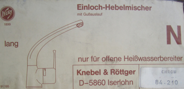 KURI Küchenarmatur Spültischarmatur Niederdruck Chrom