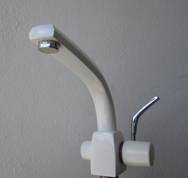 ARWA-TREND 29712 Küchenarmatur Armatur Niederdruck Weiss-Chrom