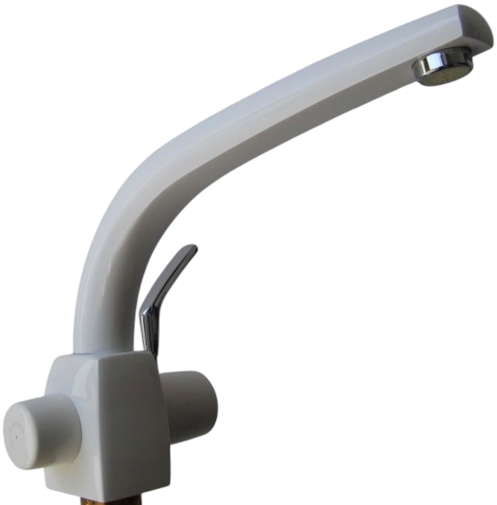 ARWA-TREND 29712 Küchenarmatur Armatur Niederdruck Weiss-Chrom