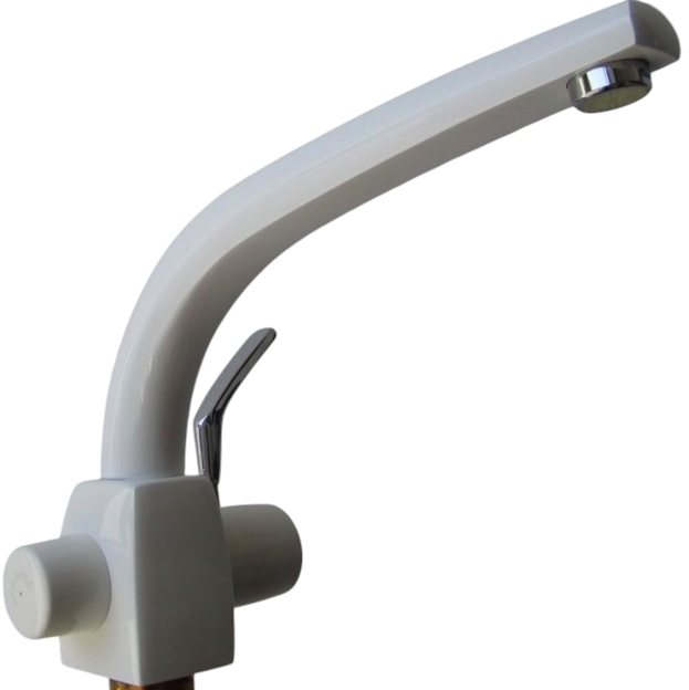 ARWA-TREND 29712 Küchenarmatur Armatur Niederdruck Weiss-Chrom