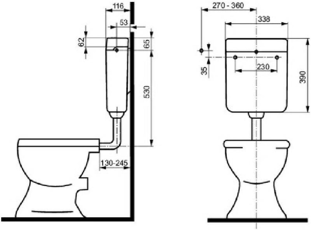 SANIT Spülkasten 937 EDELWEISS