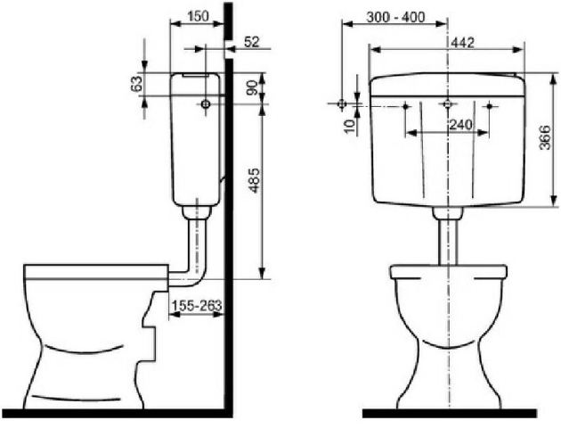 SANIT Brillant Spülkasten 926 PERGAMON