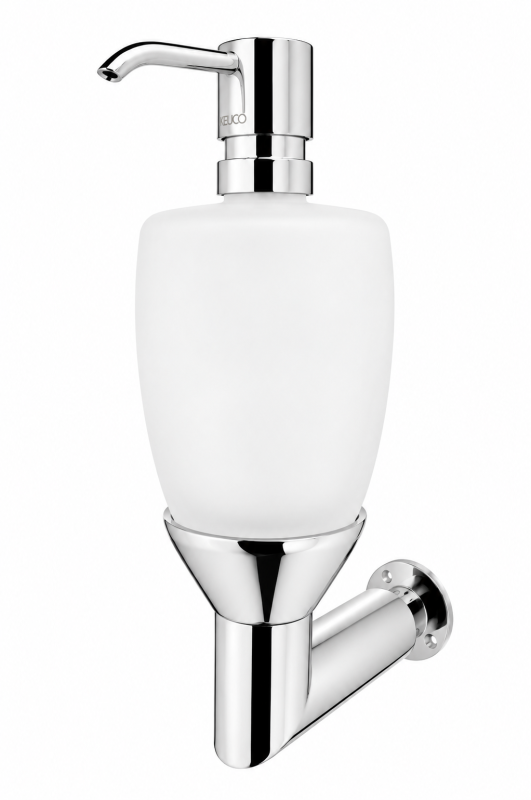 Ideal Standard Keuco wandhängender Seifenspender / Lotionspender Chrom Opalglas 08634019000 / A2974AA