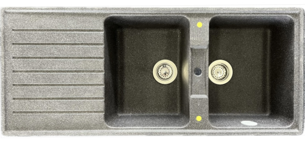 Schock Art D-200 flächenbündige Spüle Lava-Granit Schwarz-Granit 116x50 cm