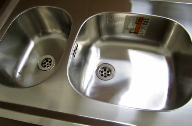 RIEBER Auflage-Spüle 120 x 60 cm Edelstahl Becken-Links