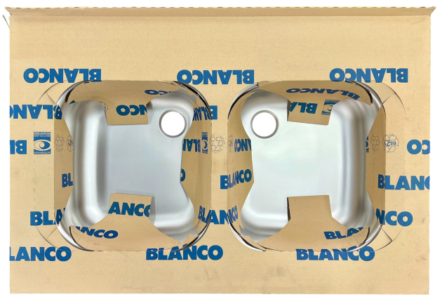 BLANCO Auflage-Spüle Doppelbecken ZS 90x60 cm Edelstahl Küchenspüle Spülbecken 2 Becken