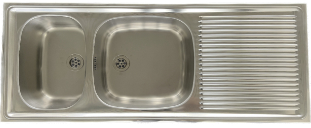 FRANKE Doppelbecken Einbau-Spüle EDELSTAHL 110 x 43,5 cm