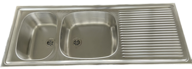 FRANKE Doppelbecken Einbau-Spüle EDELSTAHL 110 x 43,5 cm