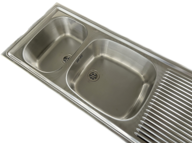 FRANKE Doppelbecken Einbau-Spüle EDELSTAHL 110 x 43,5 cm