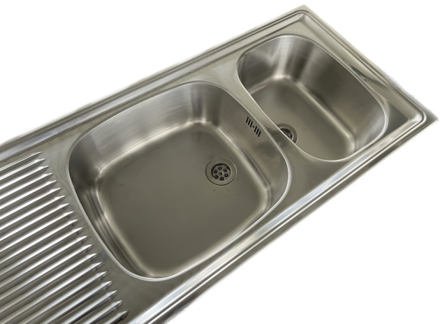 FRANKE Doppelbecken Einbau-Spüle EDELSTAHL 110 x 43,5 cm