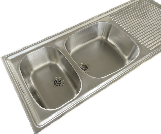 FRANKE Doppelbecken Einbau-Spüle EDELSTAHL 110 x 43,5 cm