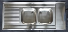 FRANKE Auflage-Spüle Doppelbecken 140 x 60 cm Edelstahl Küchenspüle Spülbecken 2 Becken