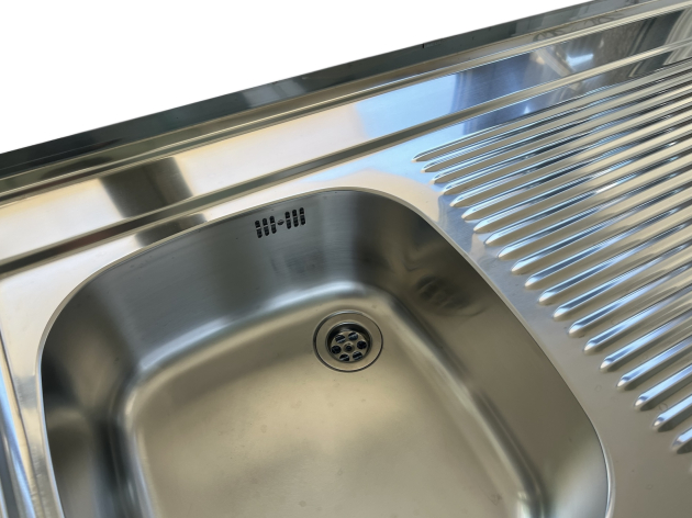 FRANKE Auflagespüle 110 x 60 cm Becken-Links Edelstahl