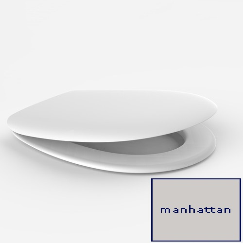 Sanit 1200 WC-Sitz Toilettensitz WC-Brille WC-Deckel Manhattan-Grau