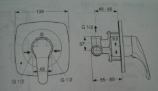 IDEAL STANDARD Ceradisc Unterputz-Brause-Armatur Bausatz 2 Chrom