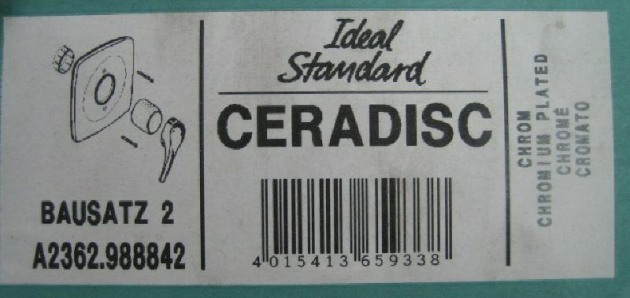 IDEAL STANDARD Ceradisc Unterputz-Brause-Armatur Bausatz 2 Chrom