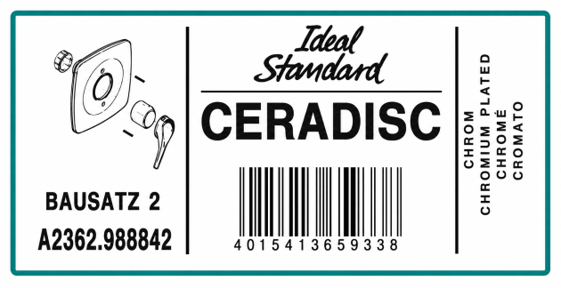 IDEAL STANDARD Ceradisc Unterputz-Brause-Armatur Bausatz 2 Chrom Duscharmatur Brausebatterie Wandeinbau A2362.988842