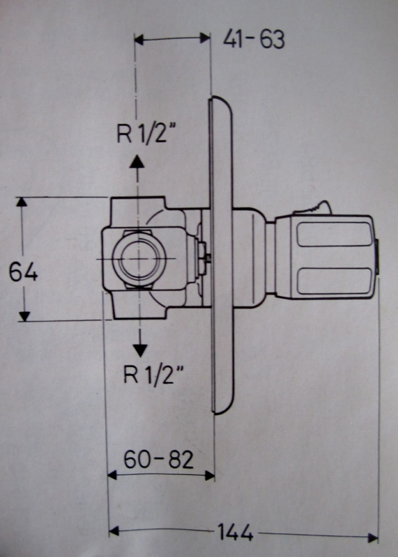Idealux Junior Thermostat Unterputz-Armatur Duscharmatur Weiss
