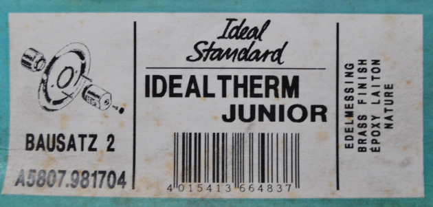 Bausatz 2 - Idealtherm Junior Wandeinbauthermostat Unterputz Duscharmatur Edelmessing