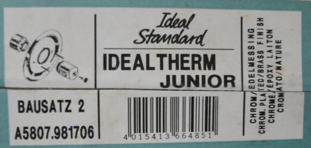 Bausatz 2 - Idealtherm Junior Wandeinbauthermostat Unterputz Duscharmatur Chrom-Edelmessing