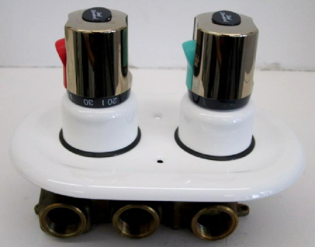 Bausatz 2 - Idealtherm Junior Thermostat Weiss/Edelmessing