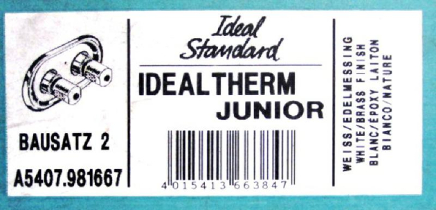 Bausatz 2 - Idealtherm Junior Thermostat Weiss/Edelmessing