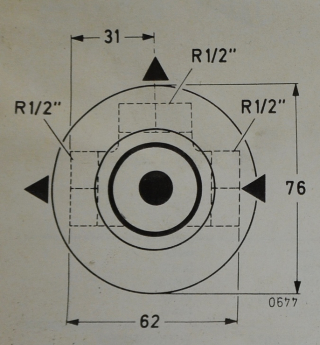 IDEAL STANDARD Dreiwege-Umstellung UP Armatur Satin / Gold