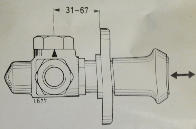IDEAL STANDARD Dreiwege-Umstellung UP Armatur Satin / Gold