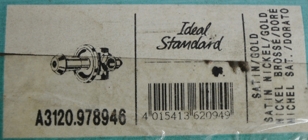 IDEAL STANDARD Dreiwege-Umstellung UP Armatur Satin / Gold