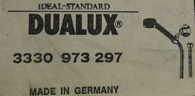 IDEAL STANDARD Dualux Handbrause Kopfbrause + Schlauch + Wandanschluss Weiss