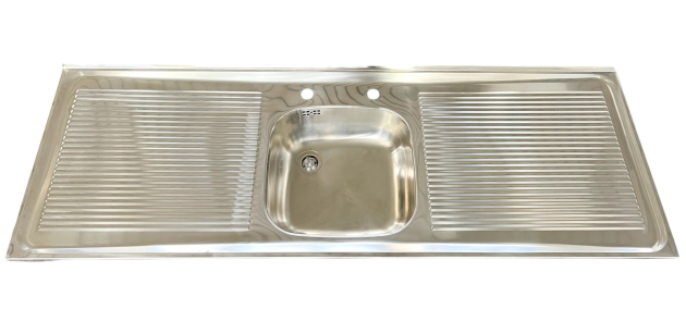 BLANCO Gastronomie Auflage-Spüle 150x50 cm Edelstahl Küchen Spülbecken Spültisch Gastro Arbeitsspüle